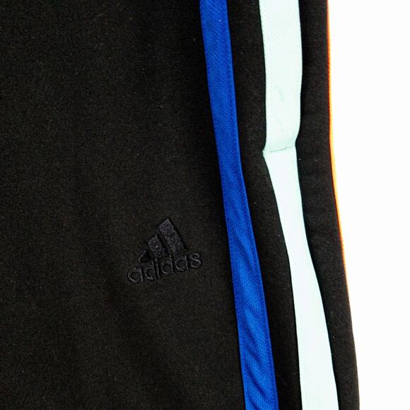 Adidas Harden Jogger Pants Men’s XL (Fits 29W) Black Cropped Multicolor Stripe - Picture 3 of 13